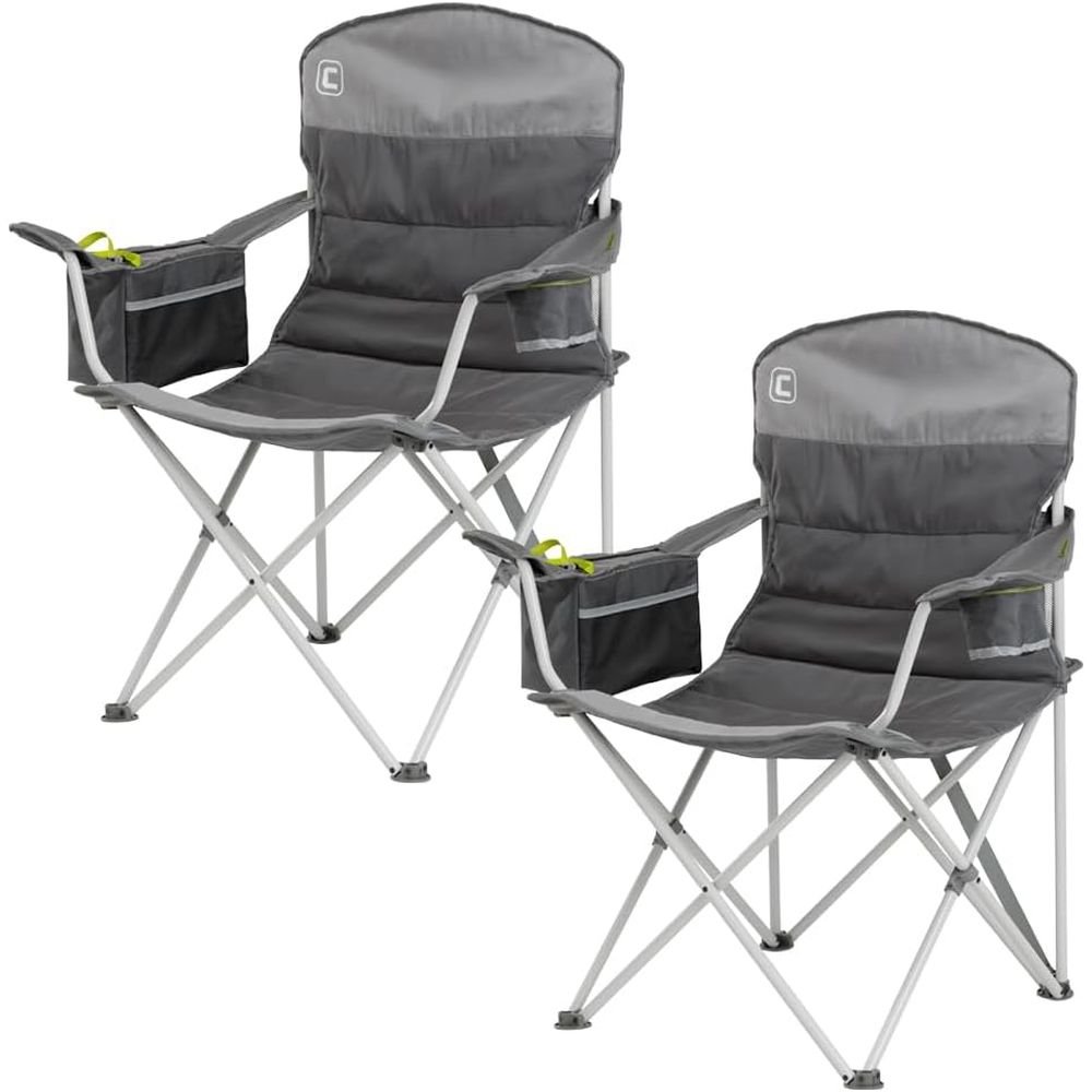 Camping Quad - Portable Quad Chair with Cooler, Cupholder