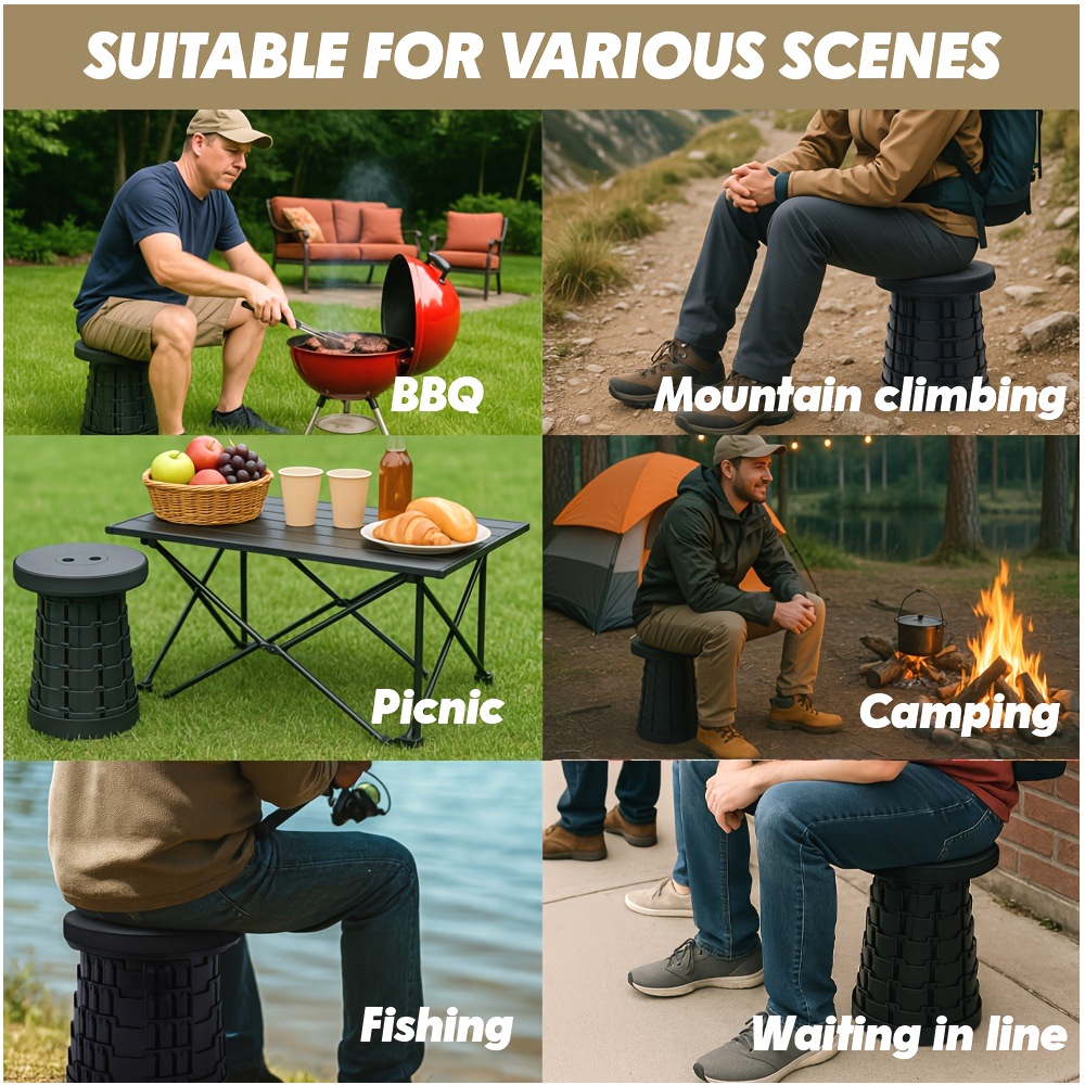 Camping Outdoor Or Indoor - Compact Telescopic Camping Table Set with