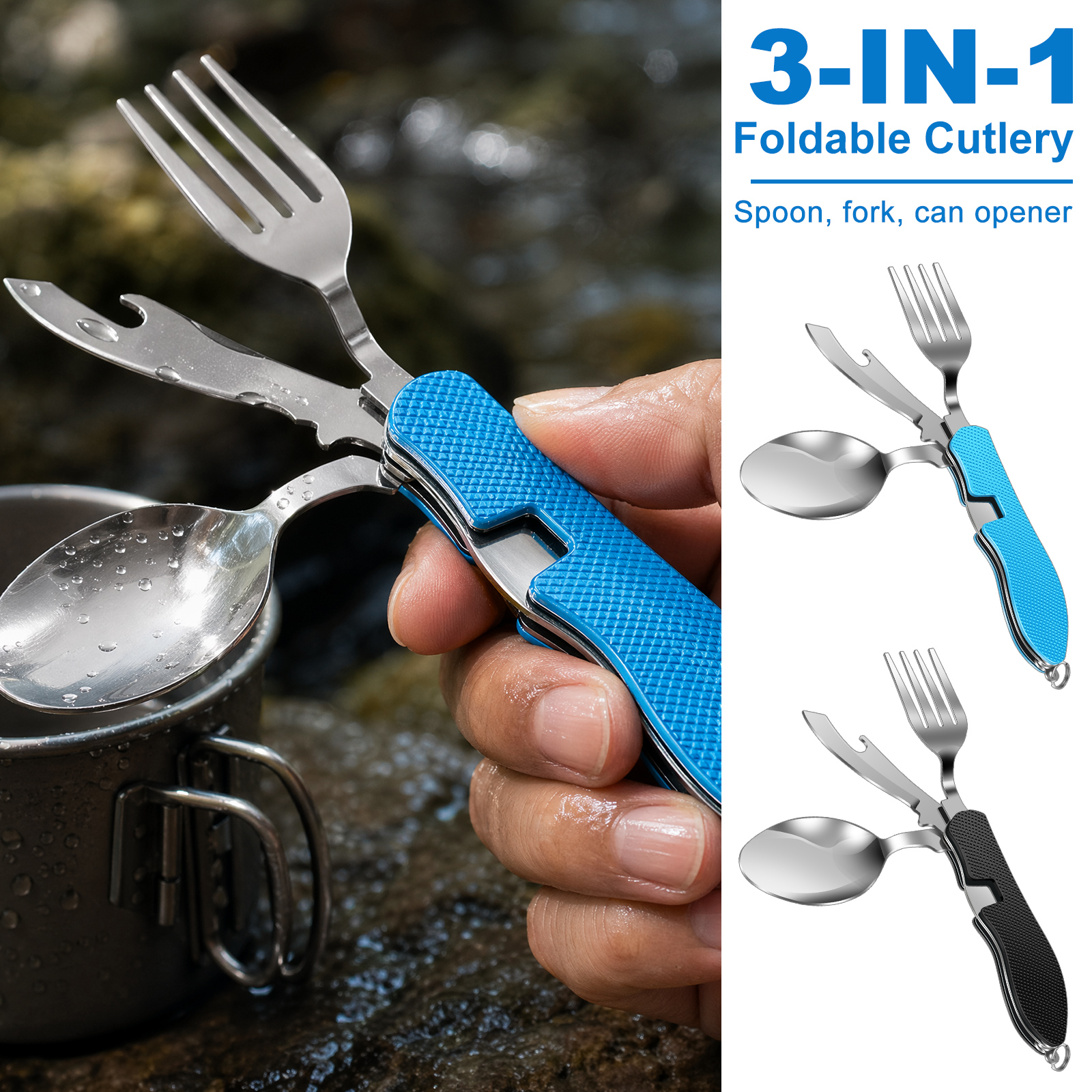 Multifunction 3 in 1 Camping U - مراجعة Camp Utensil Set وسعره