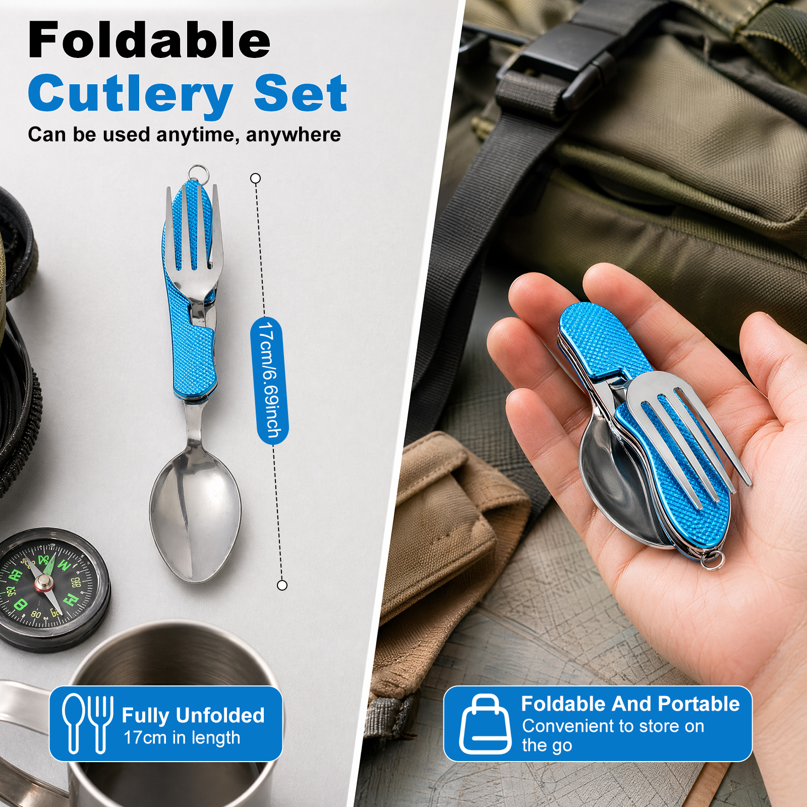 Multifunction 3 in 1 Camping U - مراجعة Camp Utensil Set وسعره