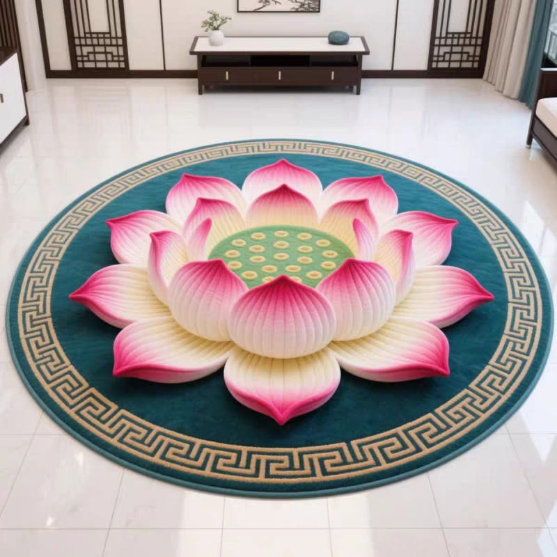 VIKAMA Chinese Style round Rug - مراجعة Camping Outdoor Or Indoor وسعره