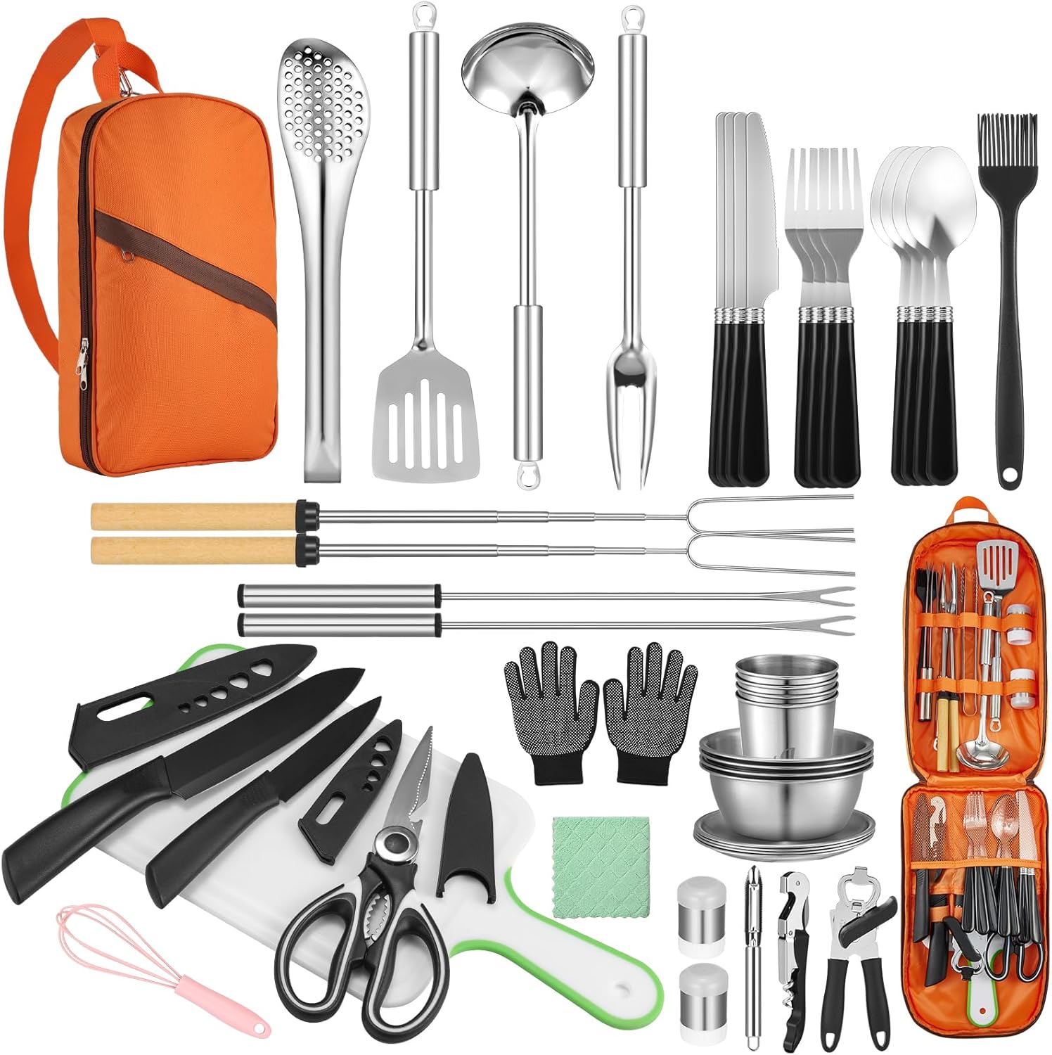 45-Piece Camping Cookware Set  - مراجعة Camp Utensil Set وسعره
