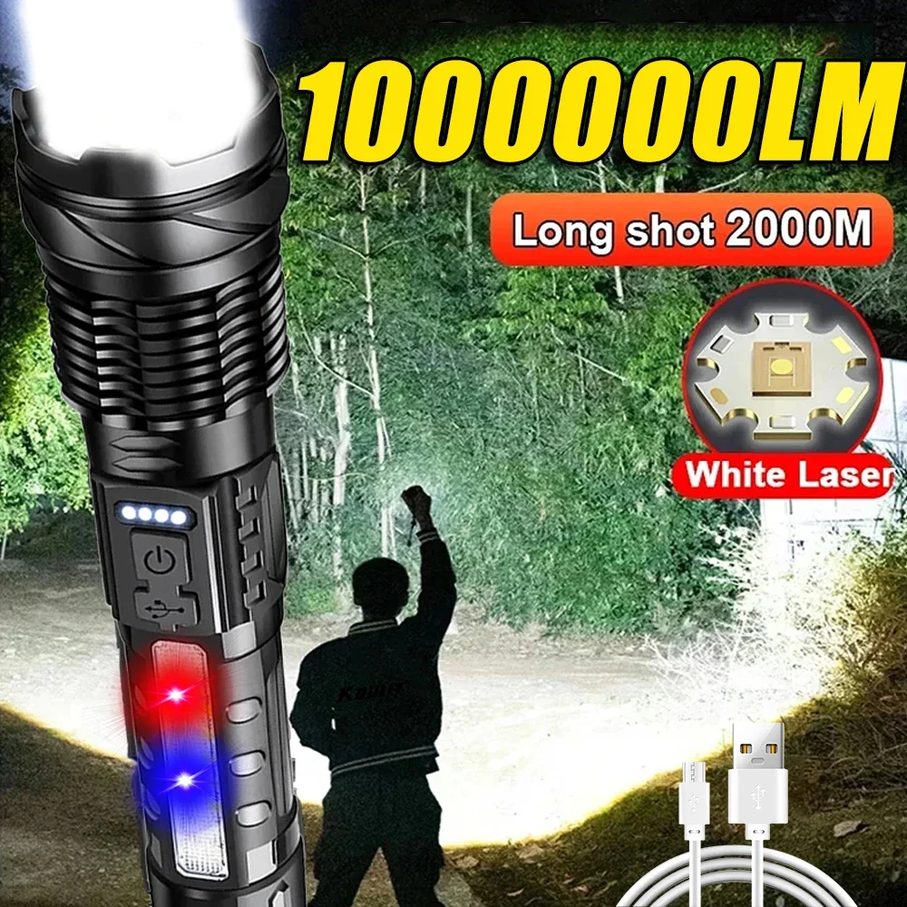 Powerful LED Flashlight Rechar - مراجعة Outdoor Camping And Fishing وسعره