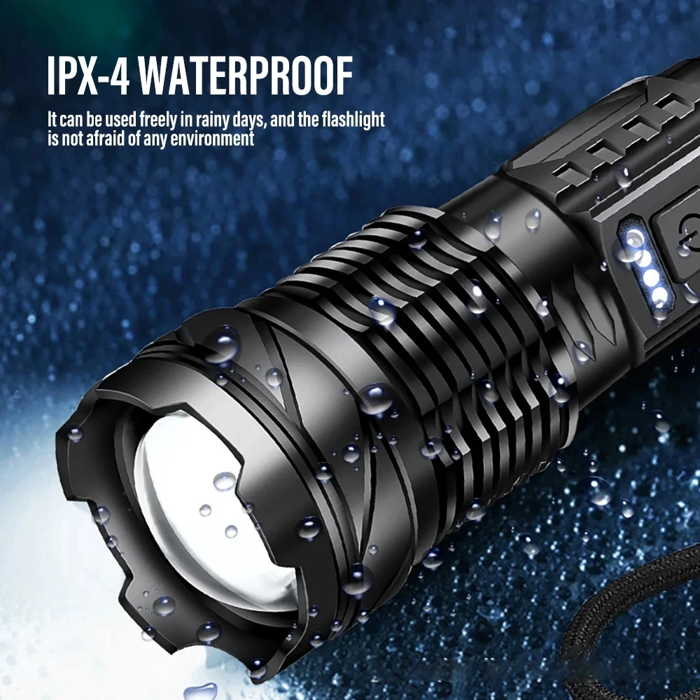 Powerful LED Flashlight Rechar - مراجعة Outdoor Camping And Fishing وسعره