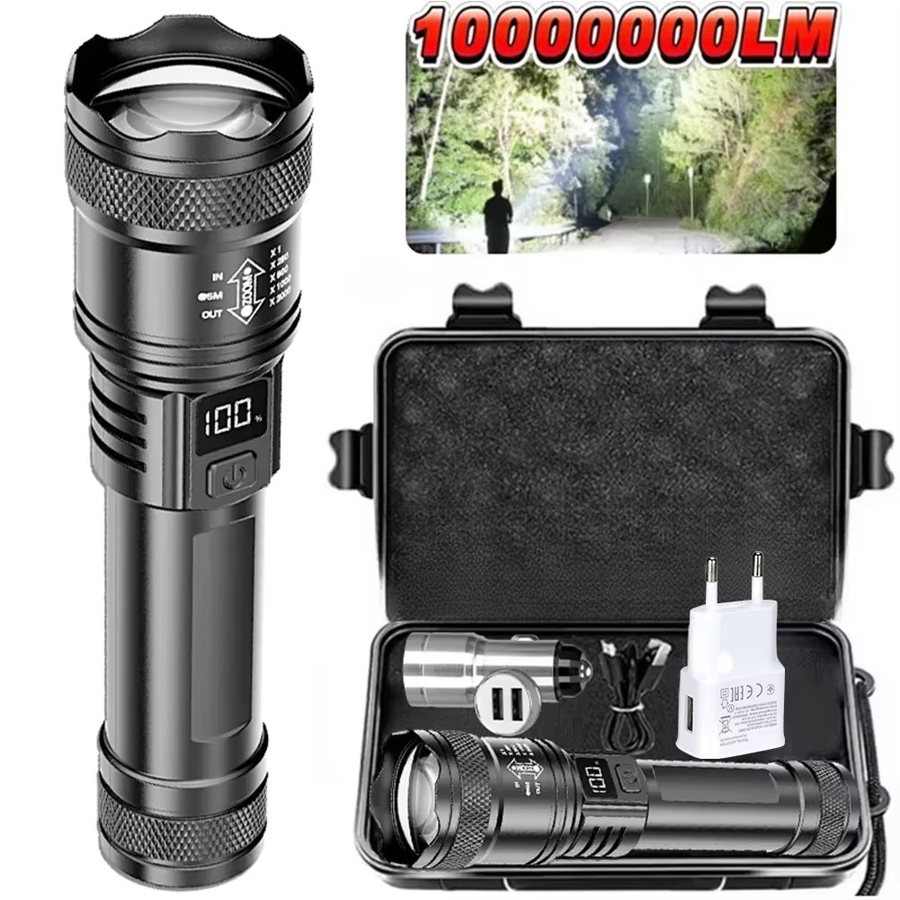 100000LM Super Bright Flashlig - مراجعة Outdoor Camping Lantern وسعره