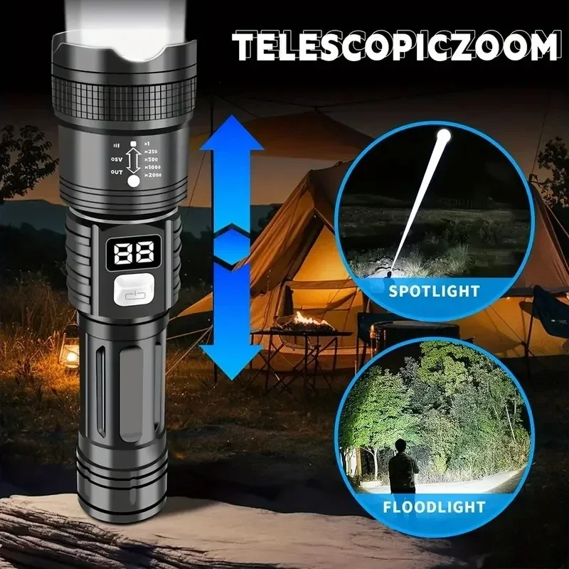 Rechargeable LED Flashlight 10 - مراجعة Outdoor Camping And Fishing وسعره