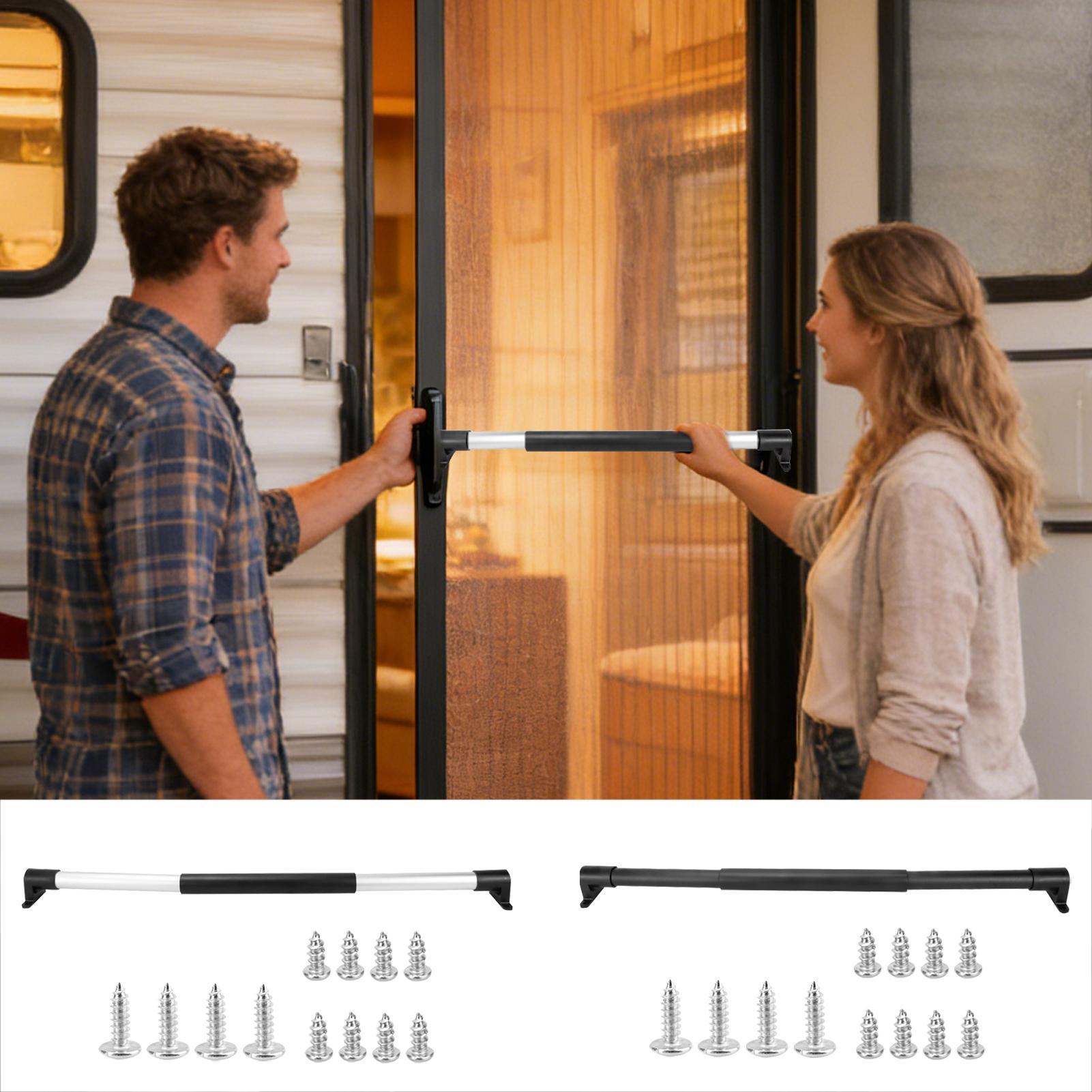 RV Screen Door Bar Adjustable  - مراجعة Outdoor Camping Rental وسعره