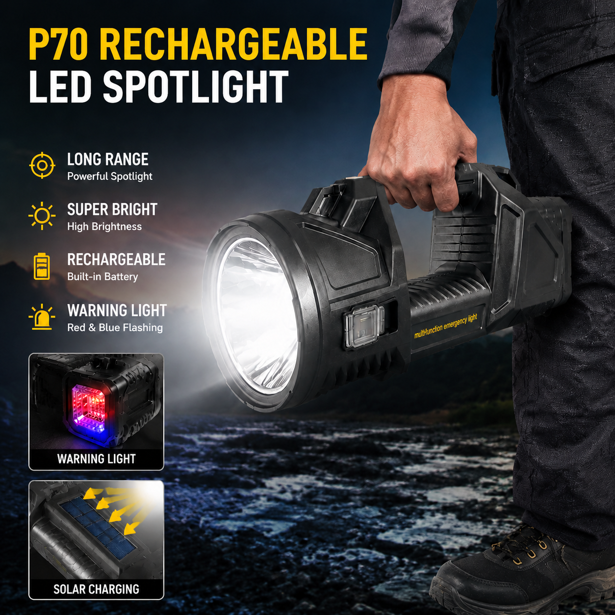 Super Bright Flashlight Led Po - مراجعة Outdoor Camping And Fishing وسعره