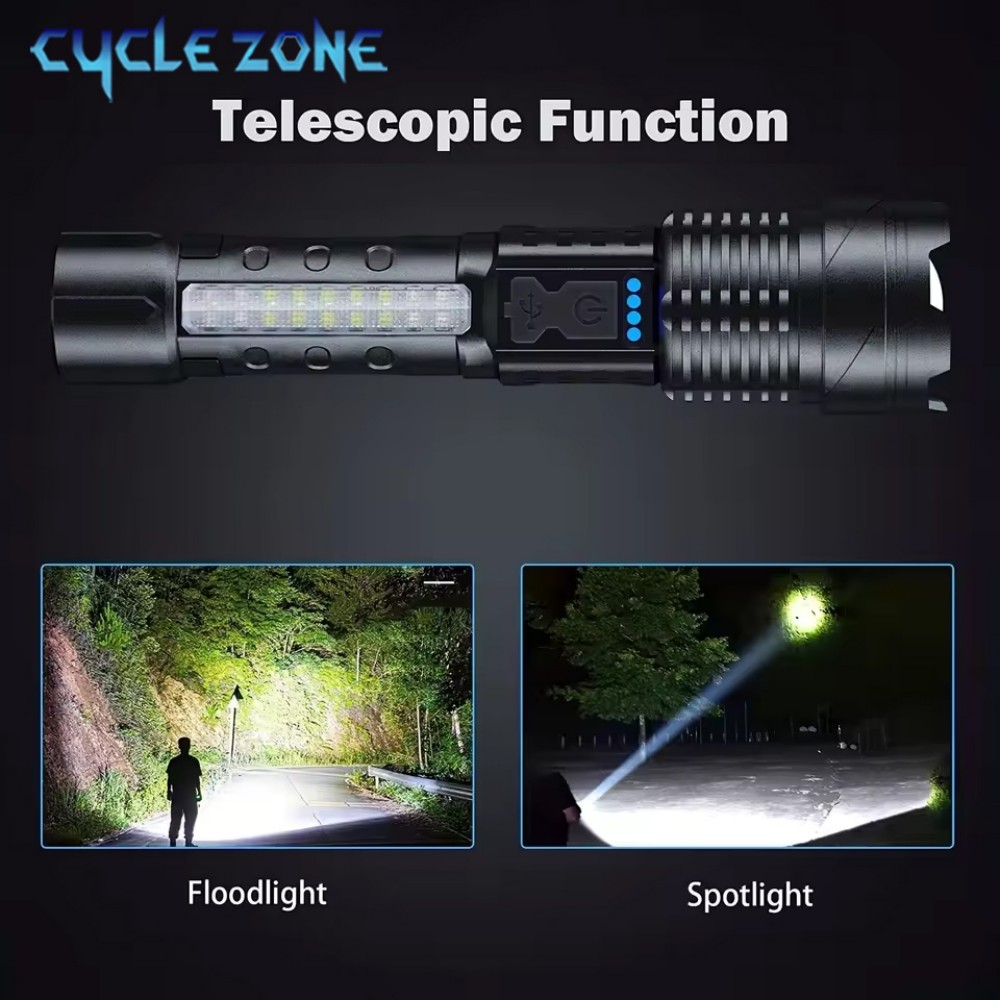 XHP50 Flashlight Zoomable Flas - مراجعة Outdoor Camping Zone وسعره