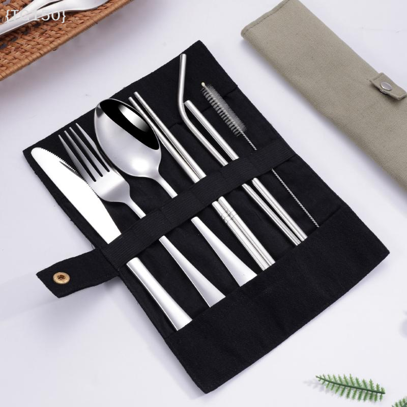 【TG150】8Pcs Portable Stainless - مراجعة Camp Utensil Set وسعره
