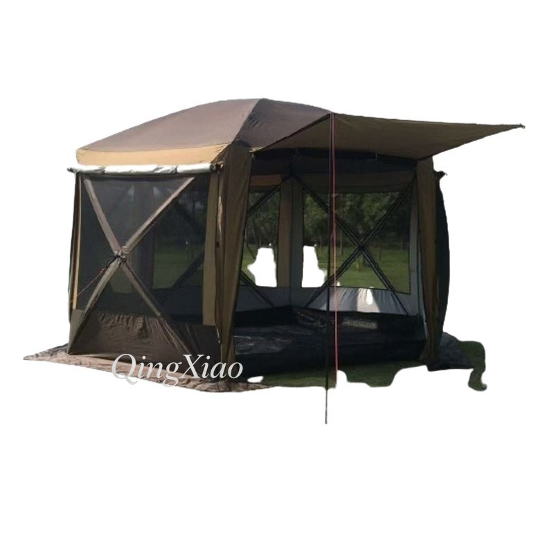 Hexagonal  Yurt Tent with Larg - مراجعة Outdoor Yurt Camping وسعره
