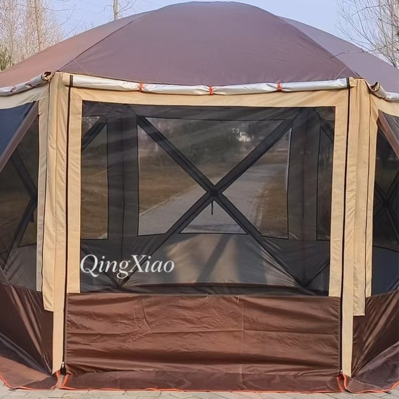 Hexagonal  Yurt Tent with Larg - مراجعة Outdoor Yurt Camping وسعره