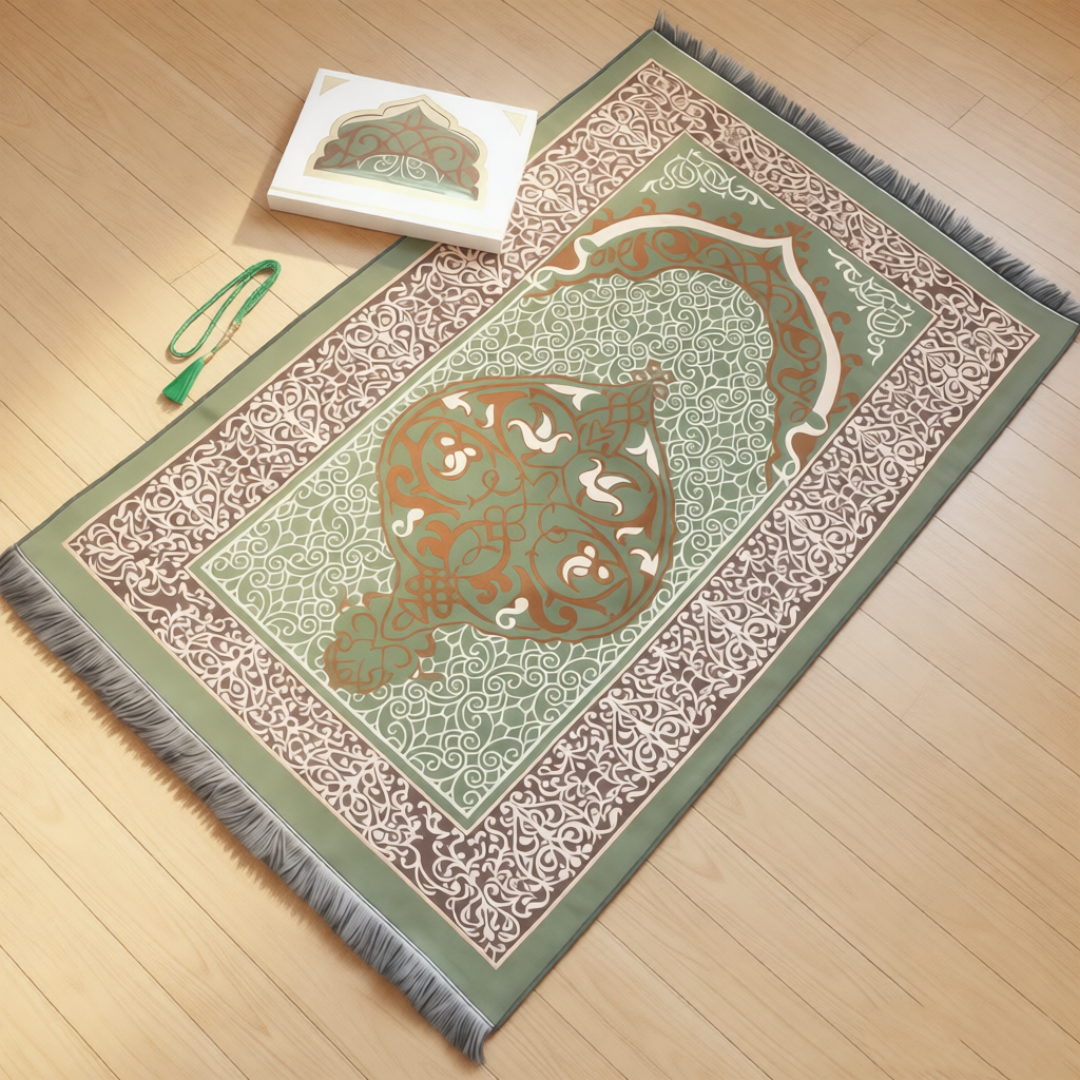 Muslim Prayer Rug with Tasbih  - مراجعة Camping Outdoor Or Indoor وسعره