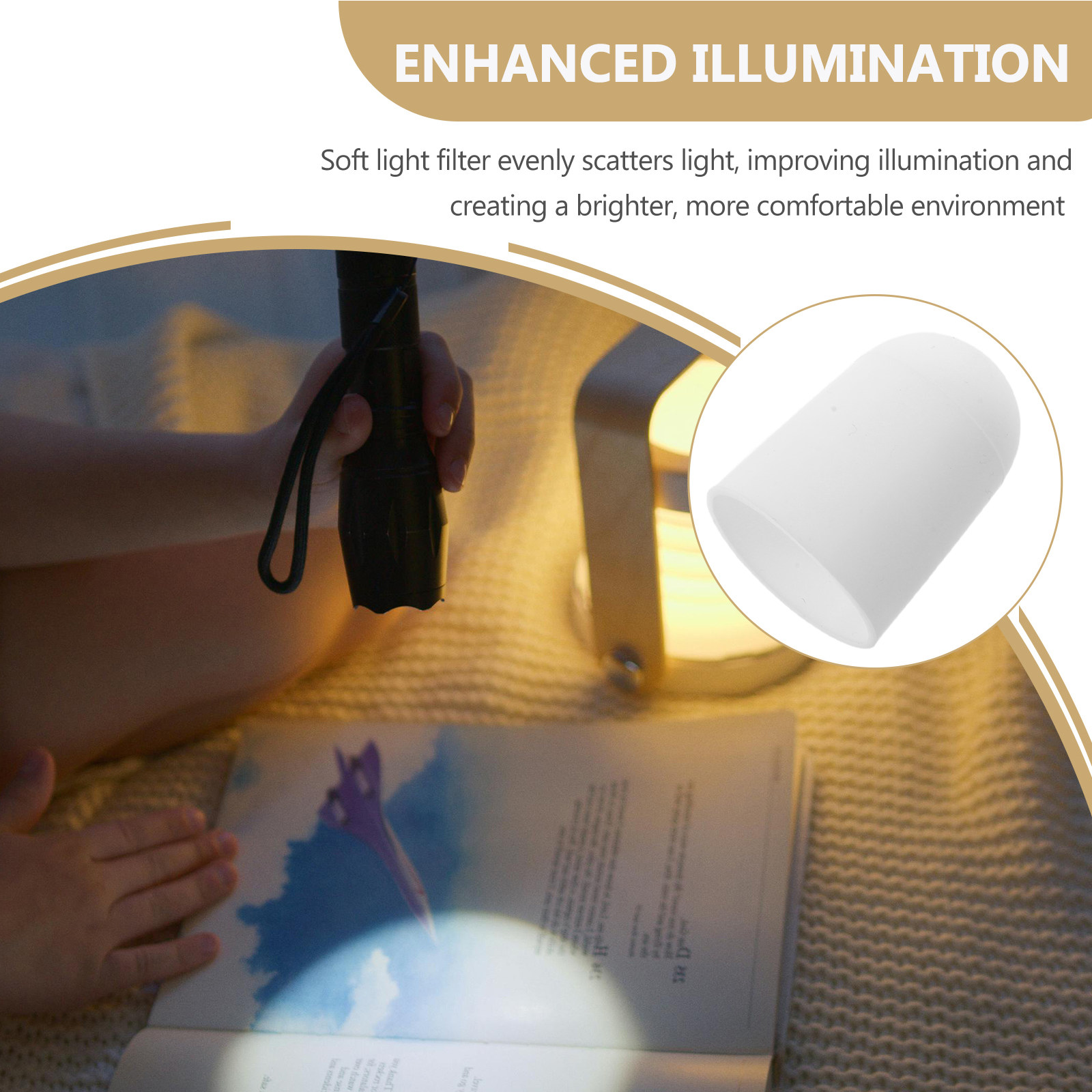 4Pcs Silicone Flashlight Diffu - مراجعة Outdoor Camping Lantern وسعره