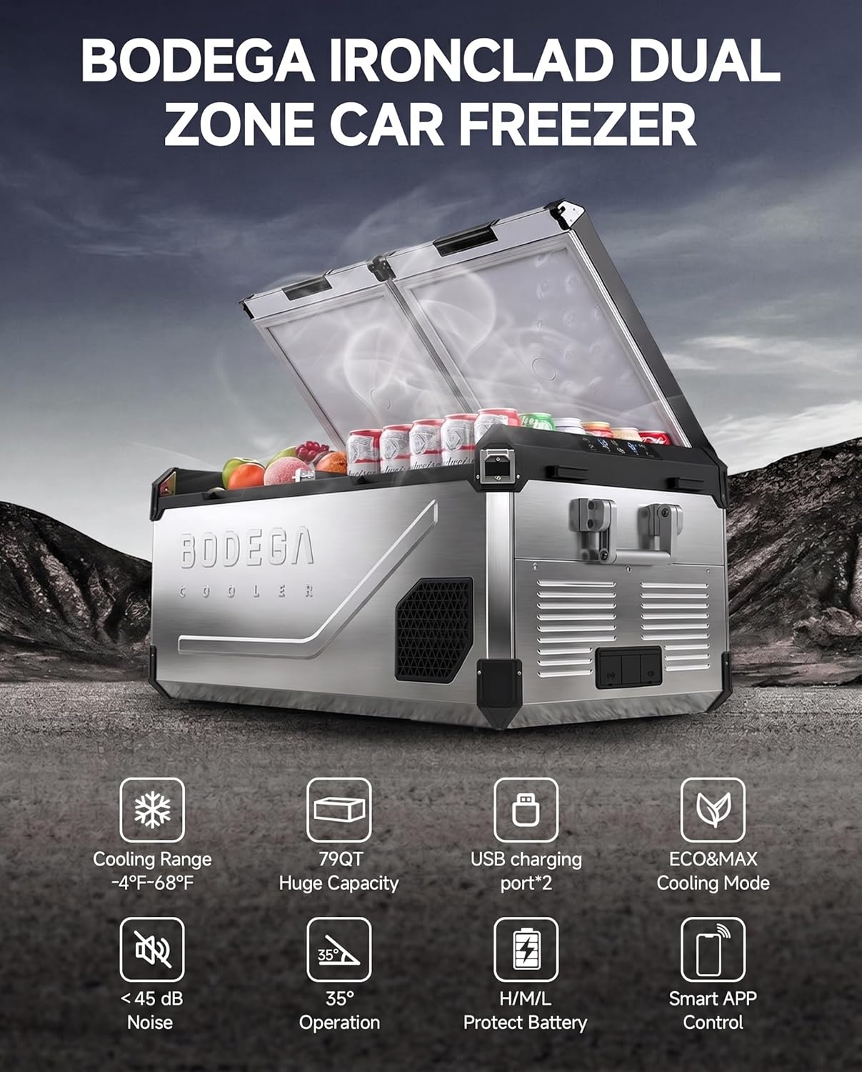 79 Quart Dual Zone Portable Ca - مراجعة Outdoor Camping Zone وسعره