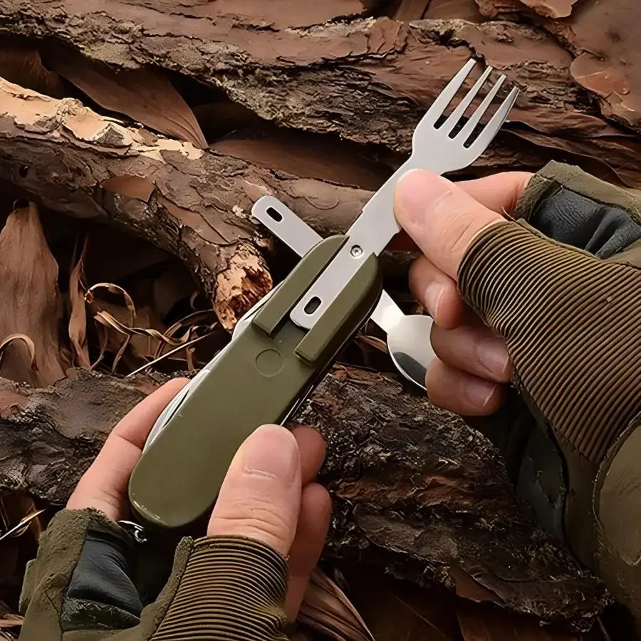 Camping Gear Portable Portable - مراجعة Camp Utensil Set وسعره