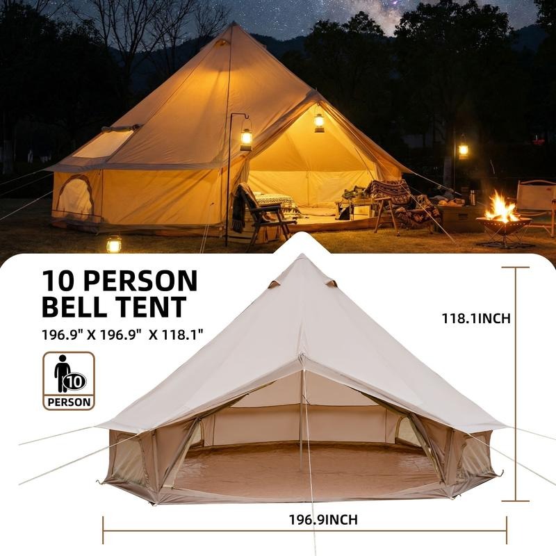 4 Season Bell Tent 16.4FT, Bei - مراجعة Outdoor Camping And Glamping وسعره
