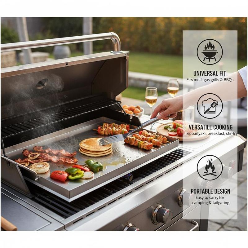 Flat Top Grill Plate 23x16 inc - مراجعة Outdoor Camping Accessories وسعره