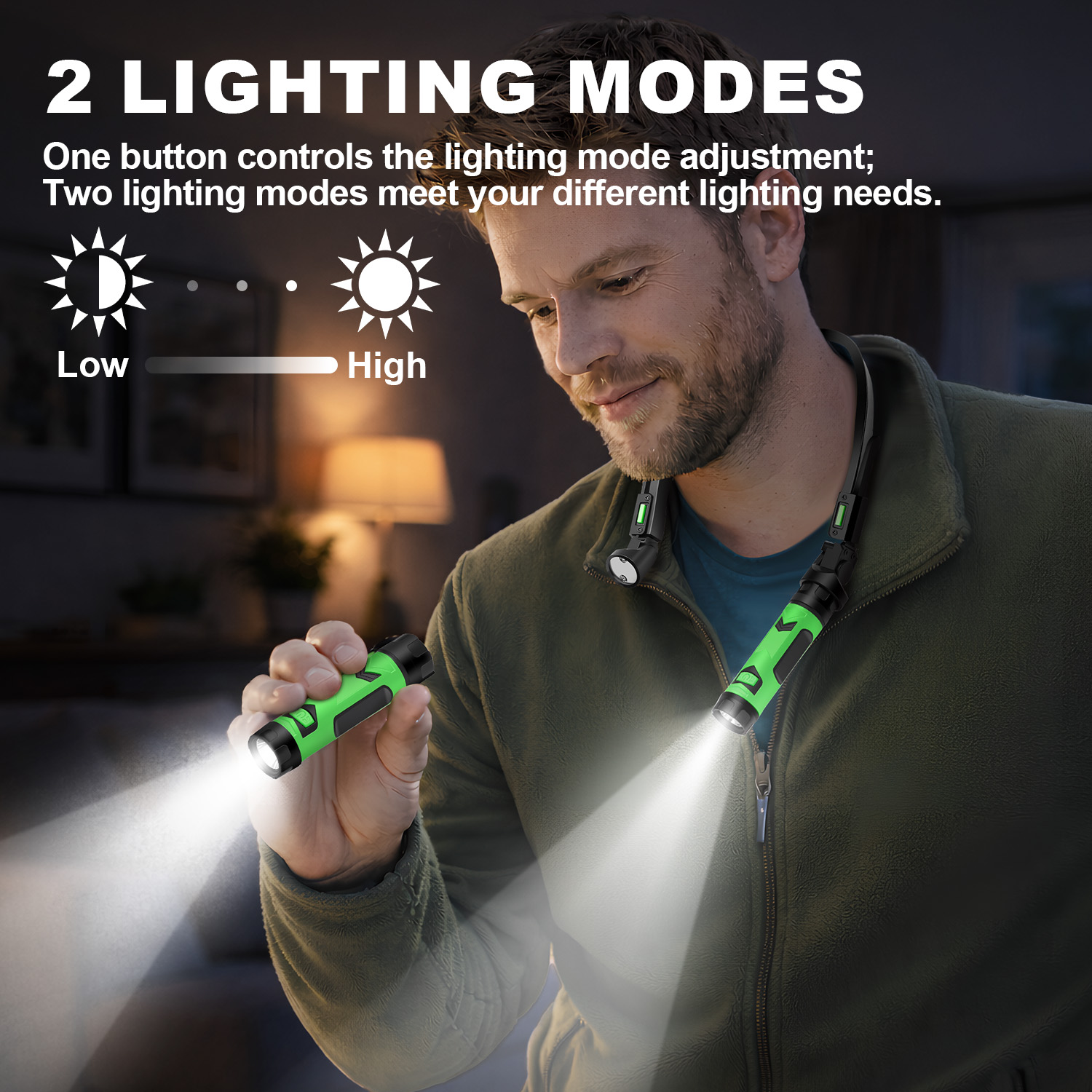 USB Rechargeable LED Neck Ligh - مراجعة Outdoor Camping Accessories وسعره