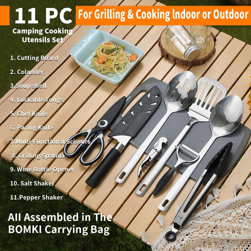 Camping Cooking Utensil Set 10 - مراجعة Camp Utensil Set وسعره