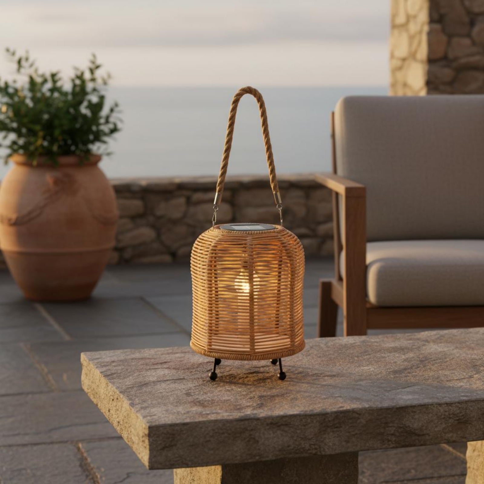 Handwoven Solar Lantern Warm L - مراجعة Outdoor Camping Lantern وسعره