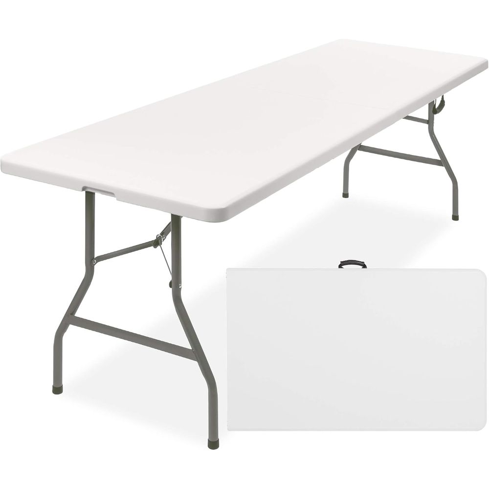 8t Plastic olding Table, Indoo - مراجعة Camping Outdoor Or Indoor وسعره