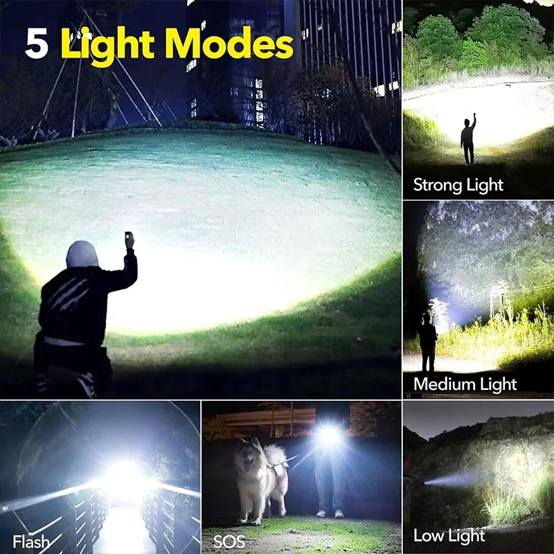 High Power LED Flashlight Rech - مراجعة Outdoor Camping And Fishing وسعره