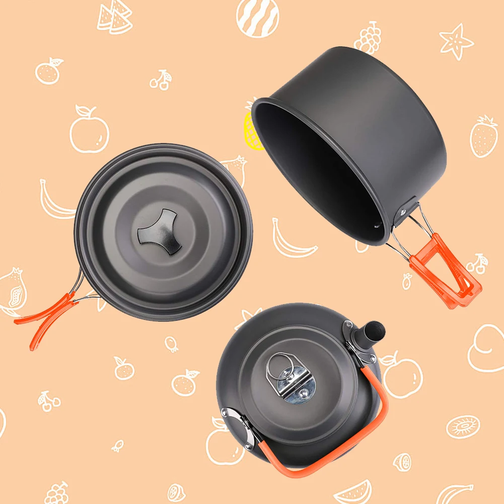 Camping Cookware Kit Kettle Po - مراجعة Camp Utensil Set وسعره