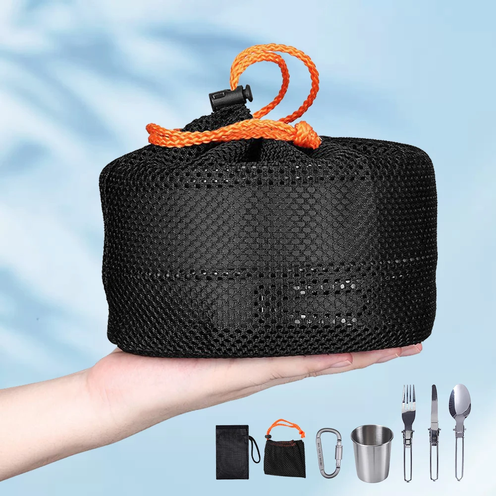 Camping Cookware Kit Kettle Po - مراجعة Camp Utensil Set وسعره