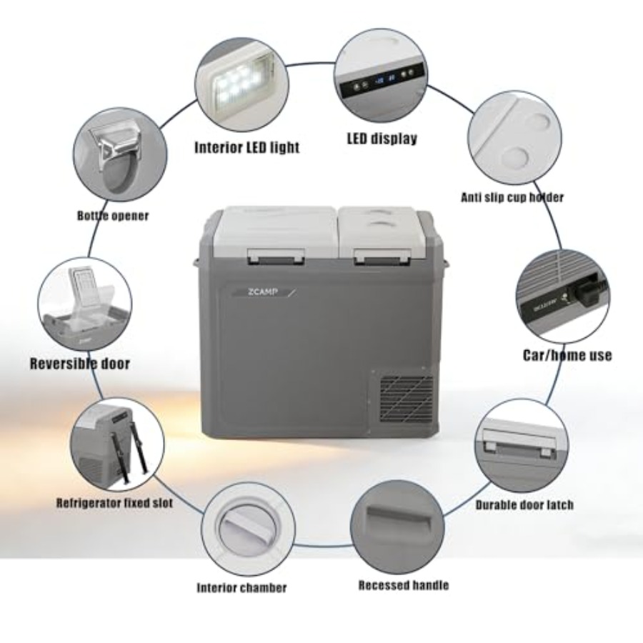 Portable Freezer for Camping,  - مراجعة Outdoor Camping Zone وسعره
