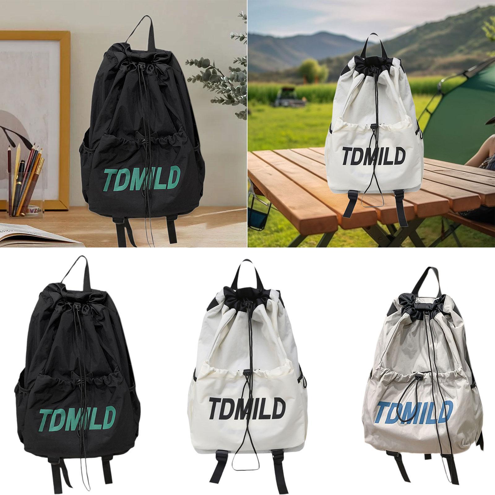 Drawstring Backpack Water Resi - مراجعة Outdoor Camping Backpack وسعره