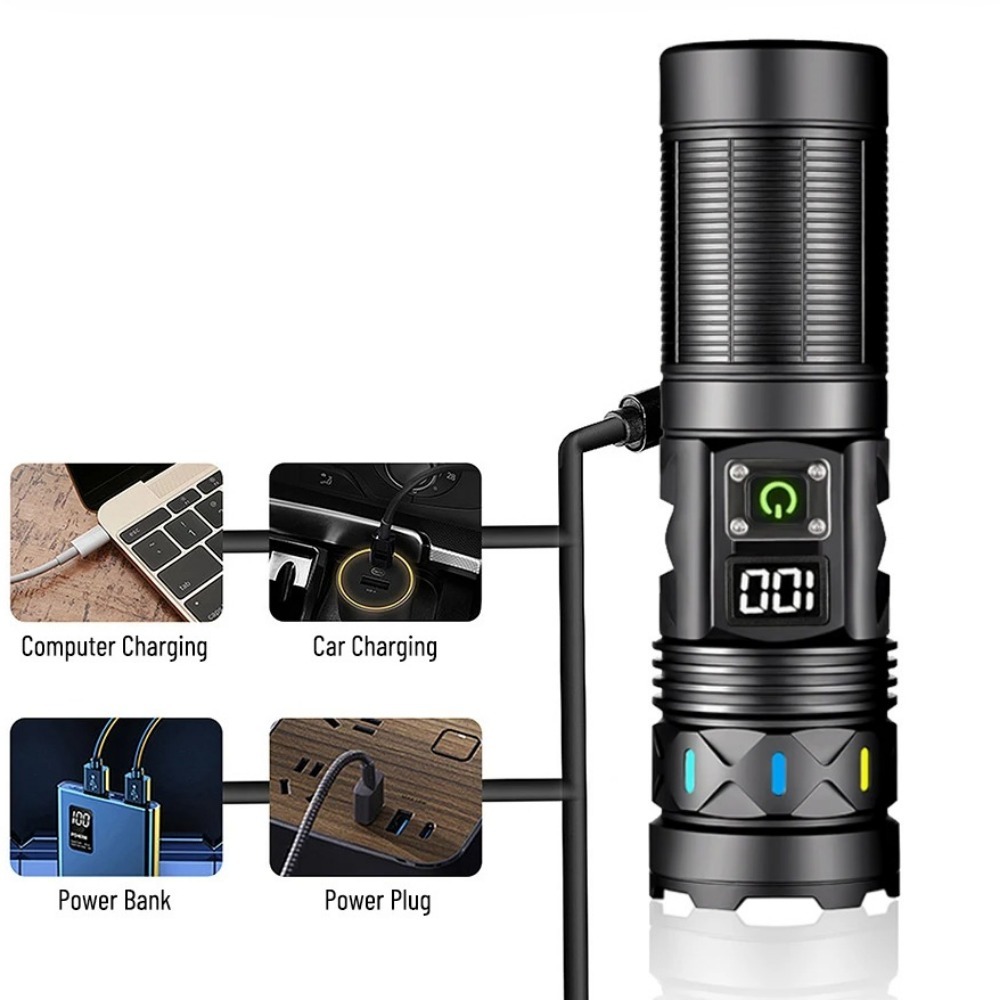 High Power LED Flashlight Tele - مراجعة Outdoor Camping Lantern وسعره