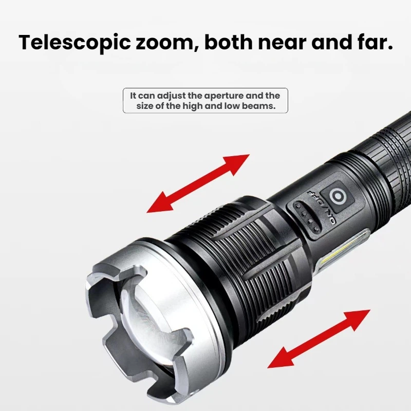 High-power LED Flashlight Tele - مراجعة Outdoor Camping And Fishing وسعره
